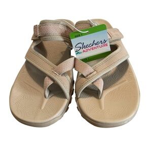 Skechers Adventure Taupe/Pink Sport Sandal with Adjustable Strap Women’s Size 7